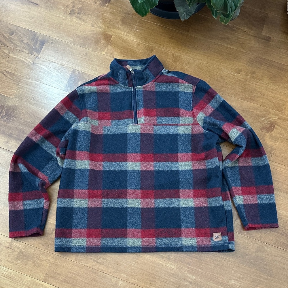 JOHN WAYNE STOCK & SUPPLY Plaid 1/4 Zip